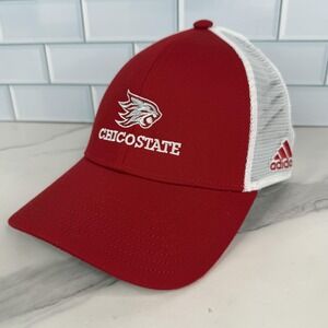 Chico State Wildcats Hat Cap Snap Back Mens One Size Red White NCAA Adidas